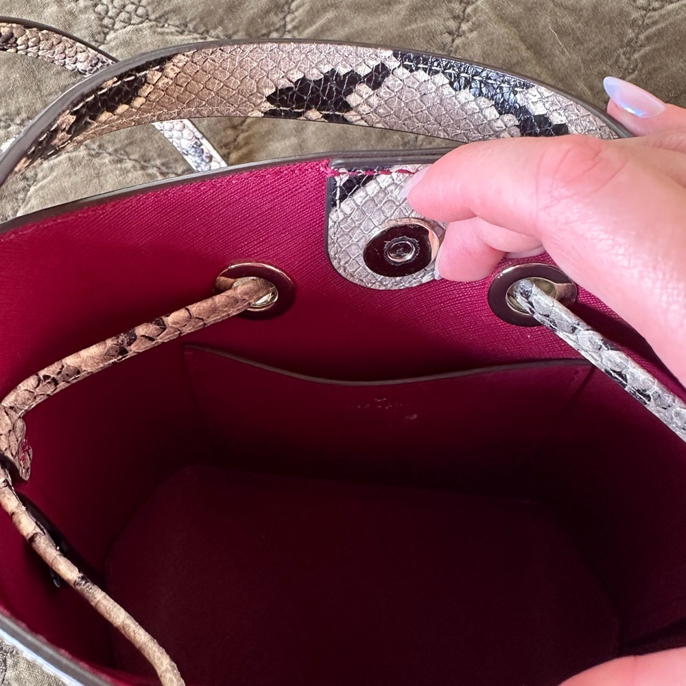 Kate Spade Eva Exotic Snakeskin Python Small Buck… - image 5